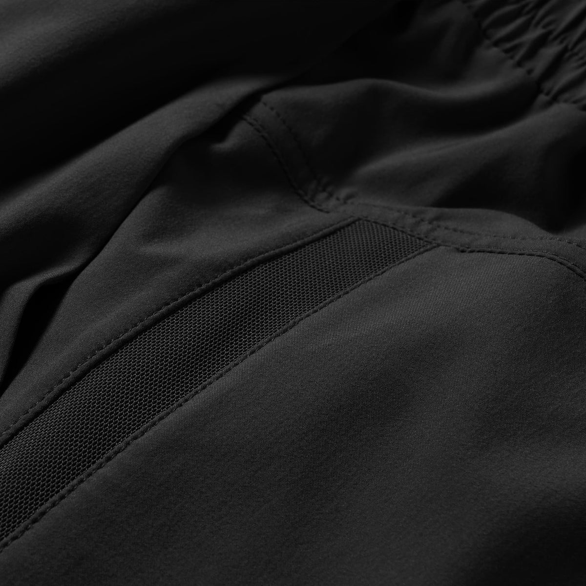 Axis Sport Shorts - Black fabric texture detail