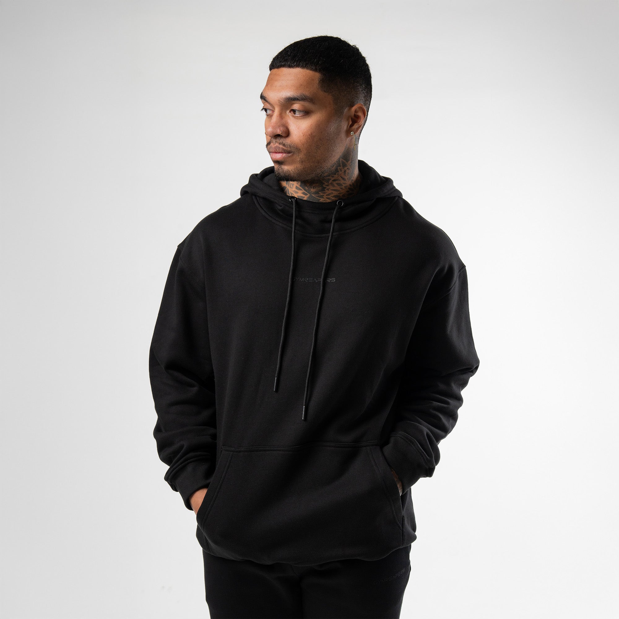 athlete wearing black axis hoodie