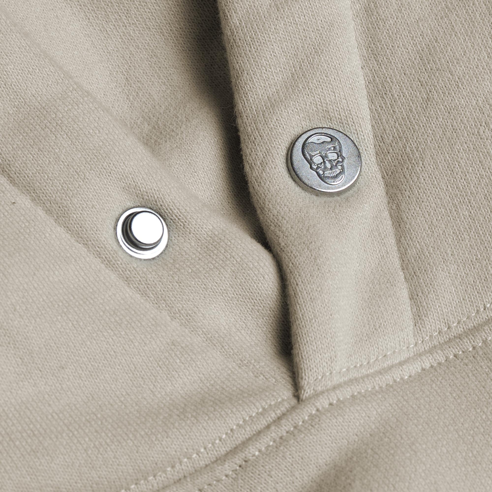 Bone Heavyweight Hoodie close up detail shot of branded buttons