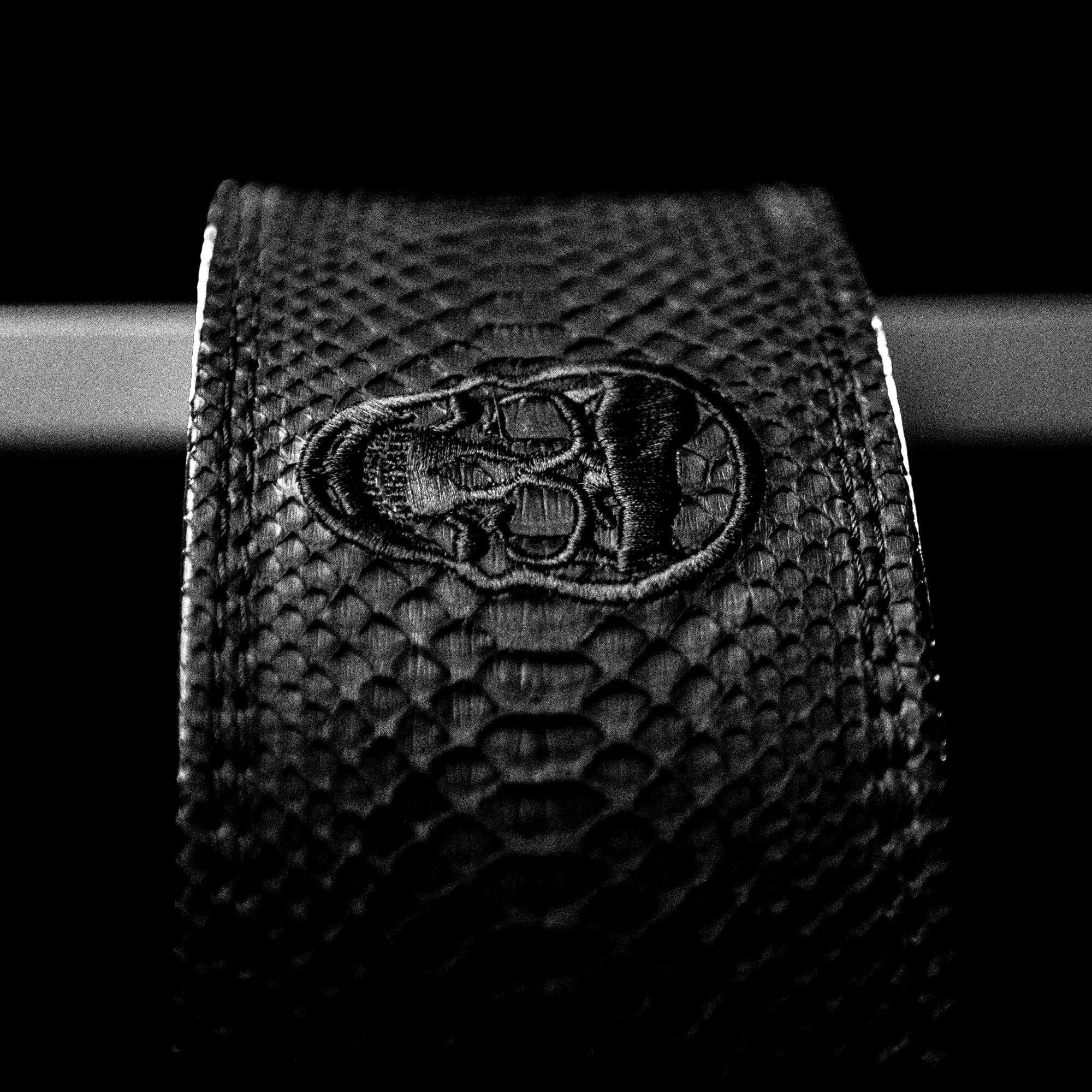 10MM Lever Belt - Onyx Python