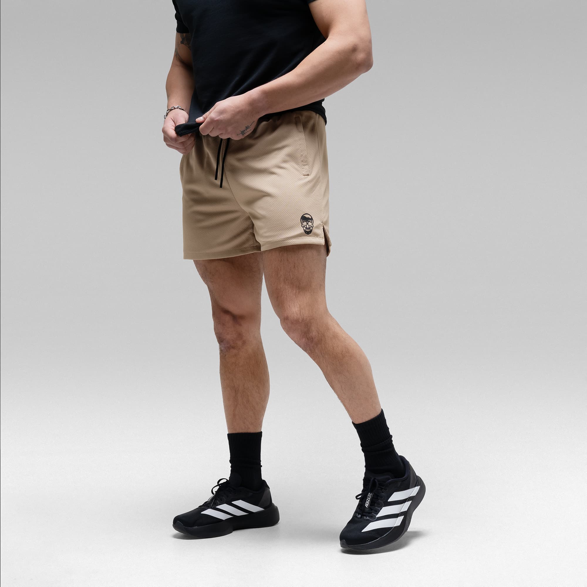 Core Skull Mesh Training Shorts - Sand