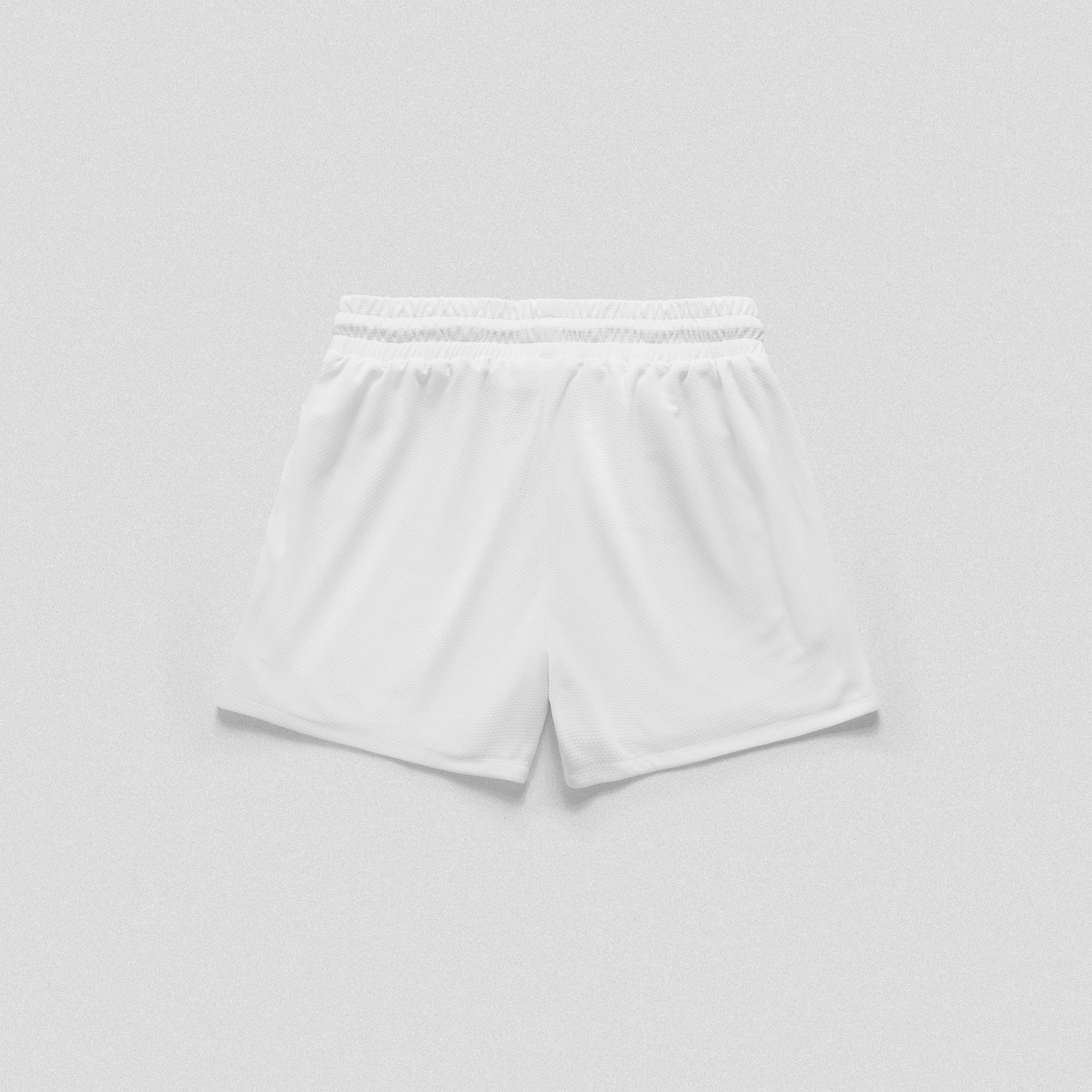 White Core Skull Mesh Training Shorts lay flat back side