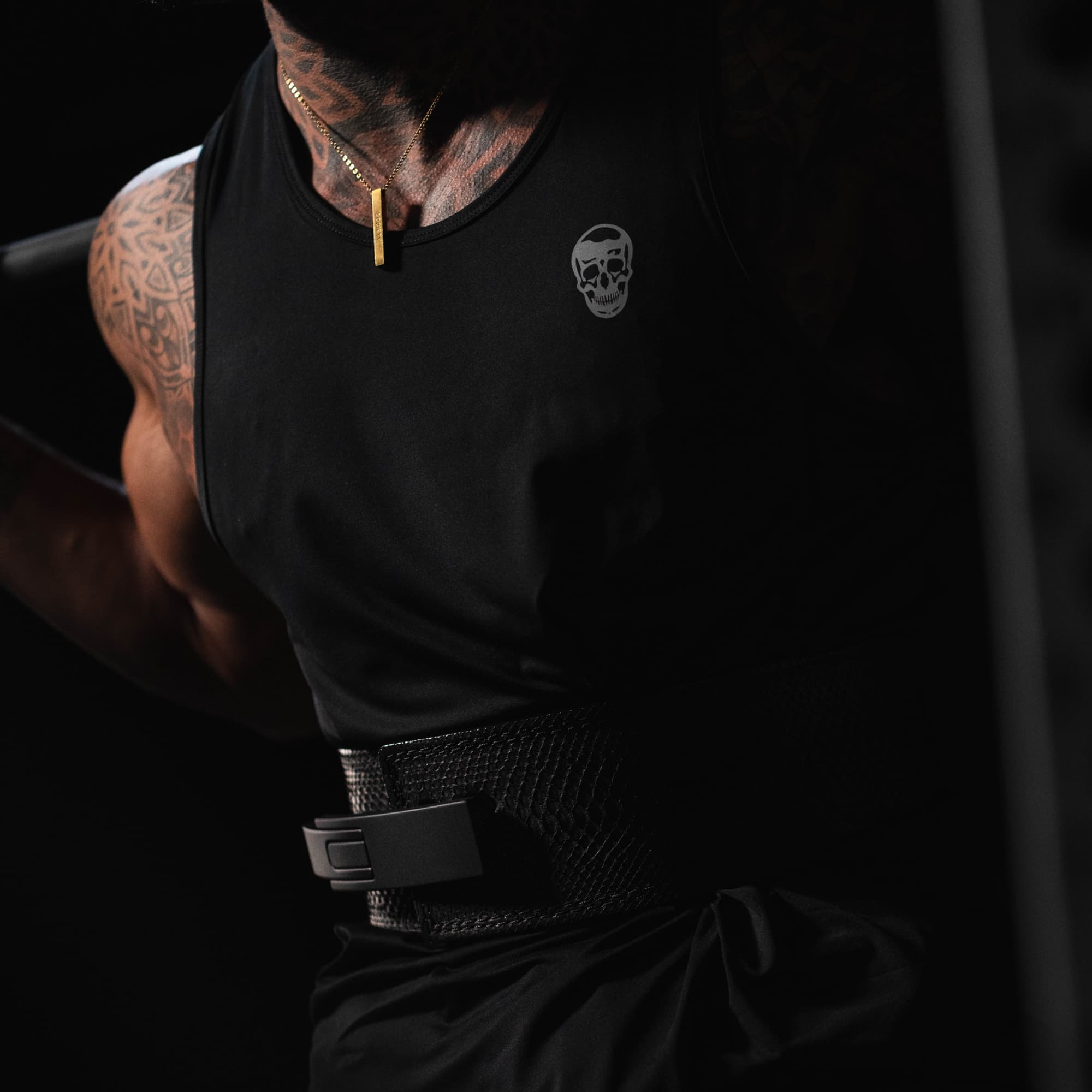 10MM Lever Belt - Onyx Python