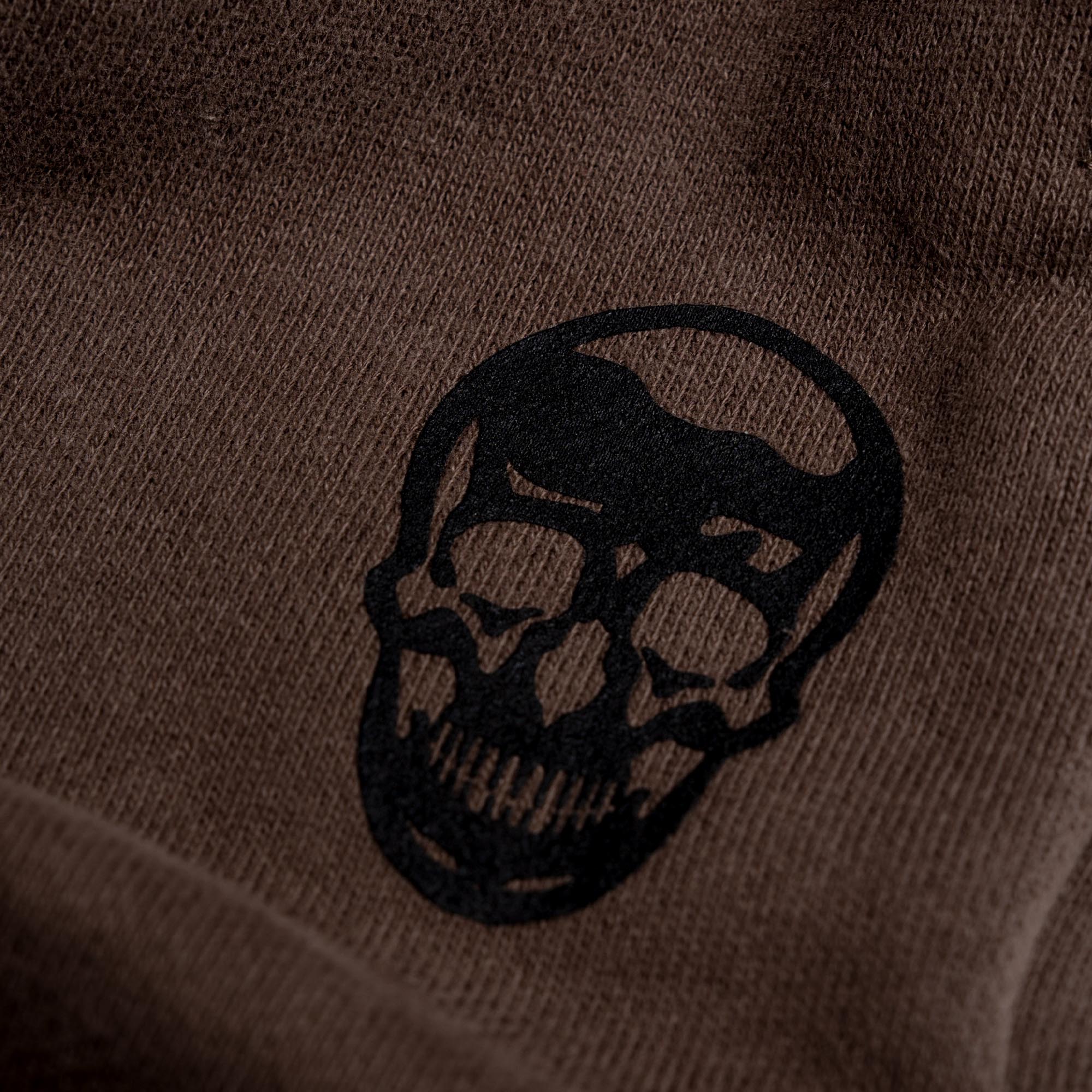 heavyweight core skull joggers toffee skull detail
