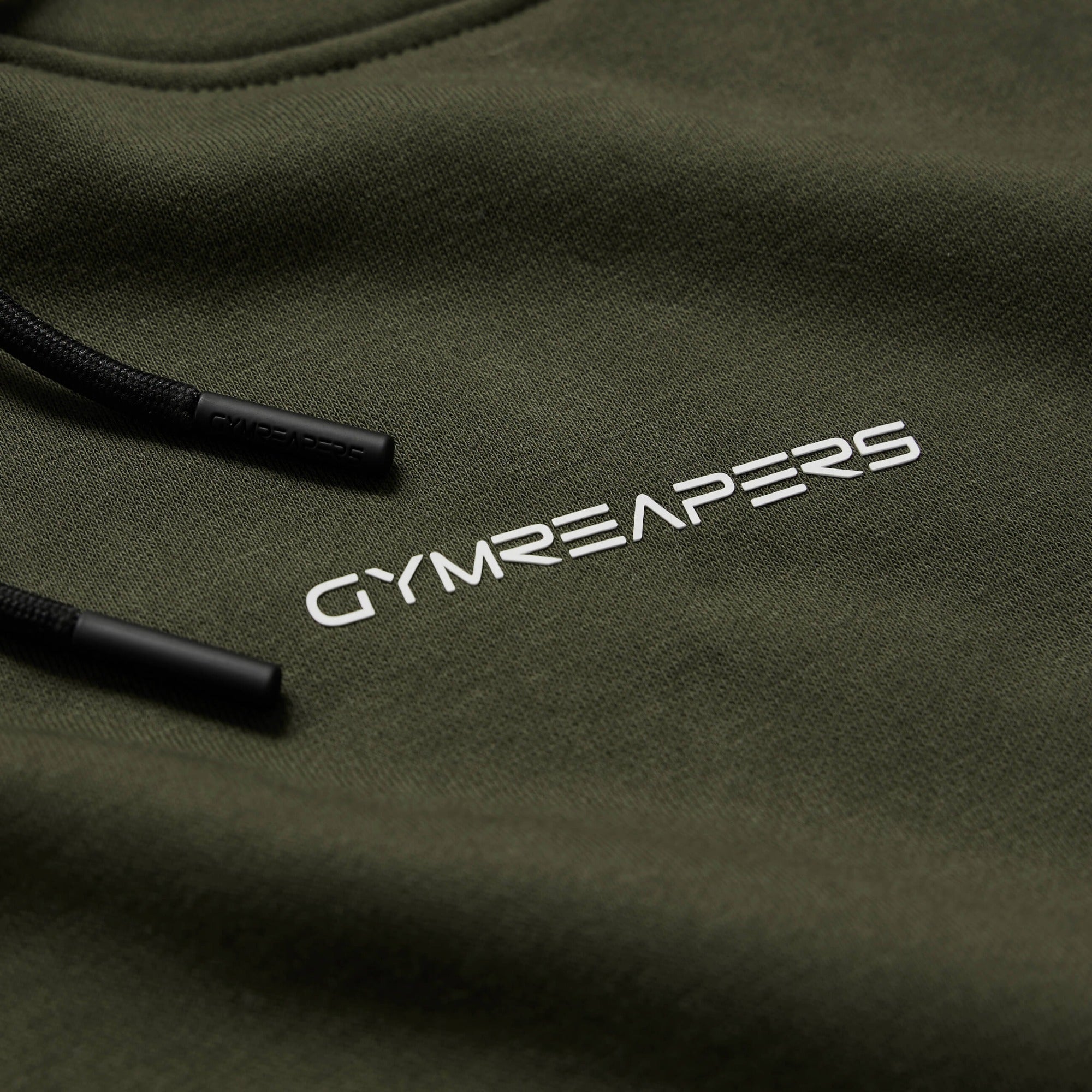 axis hoodie od green close up