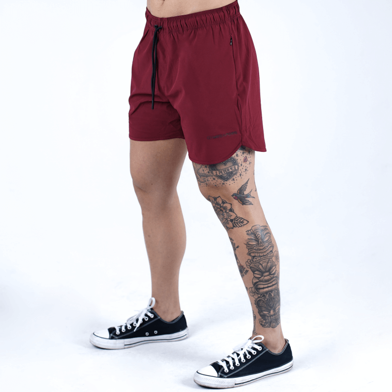 dynamic training shorts maroon
