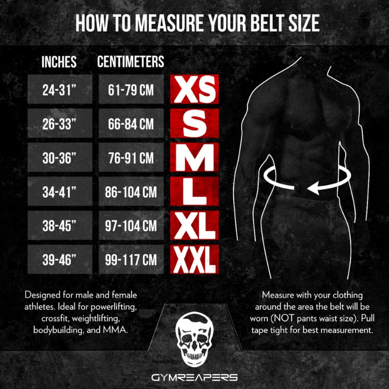 10mm lever belt size chart