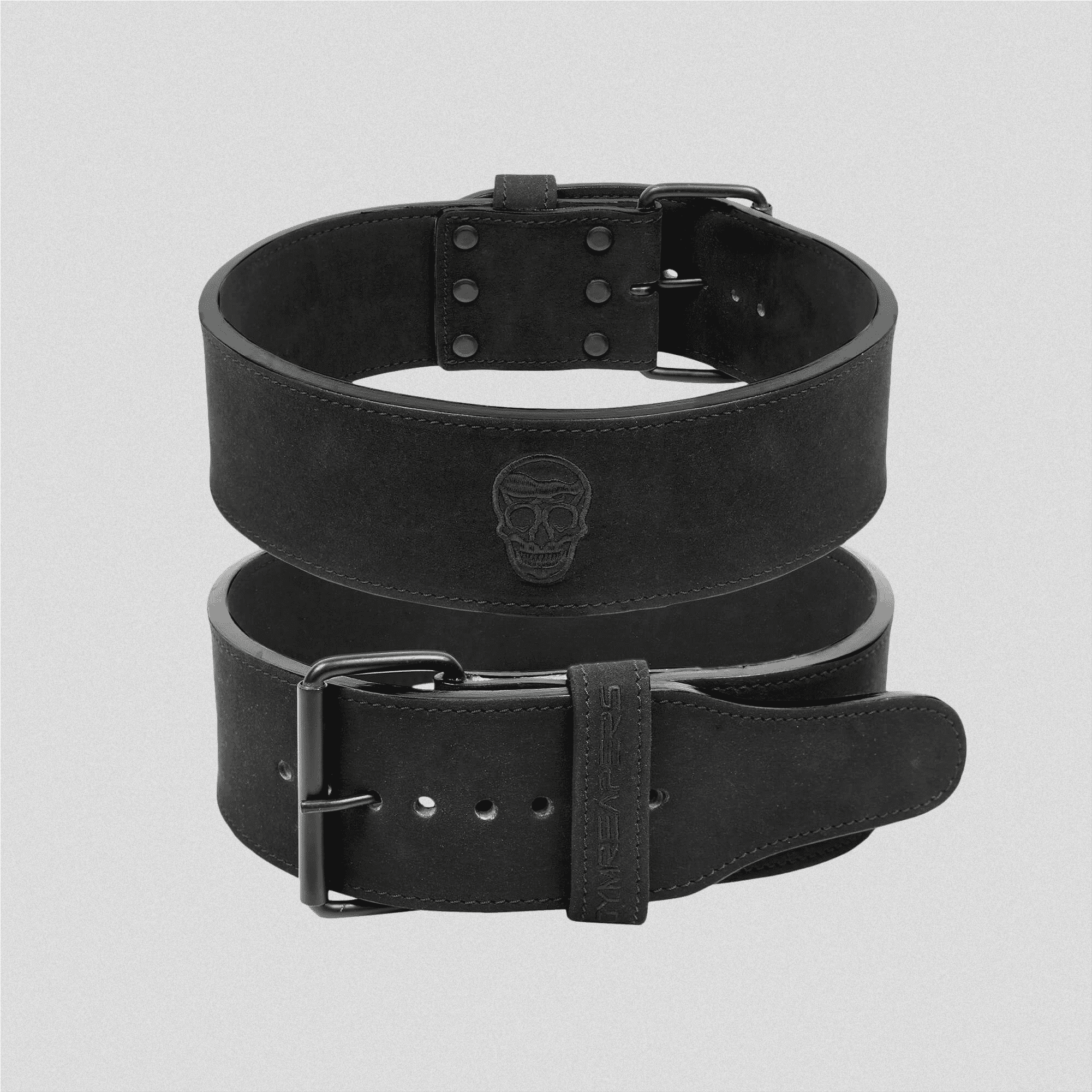 10mm single prong belt black stacked gray background