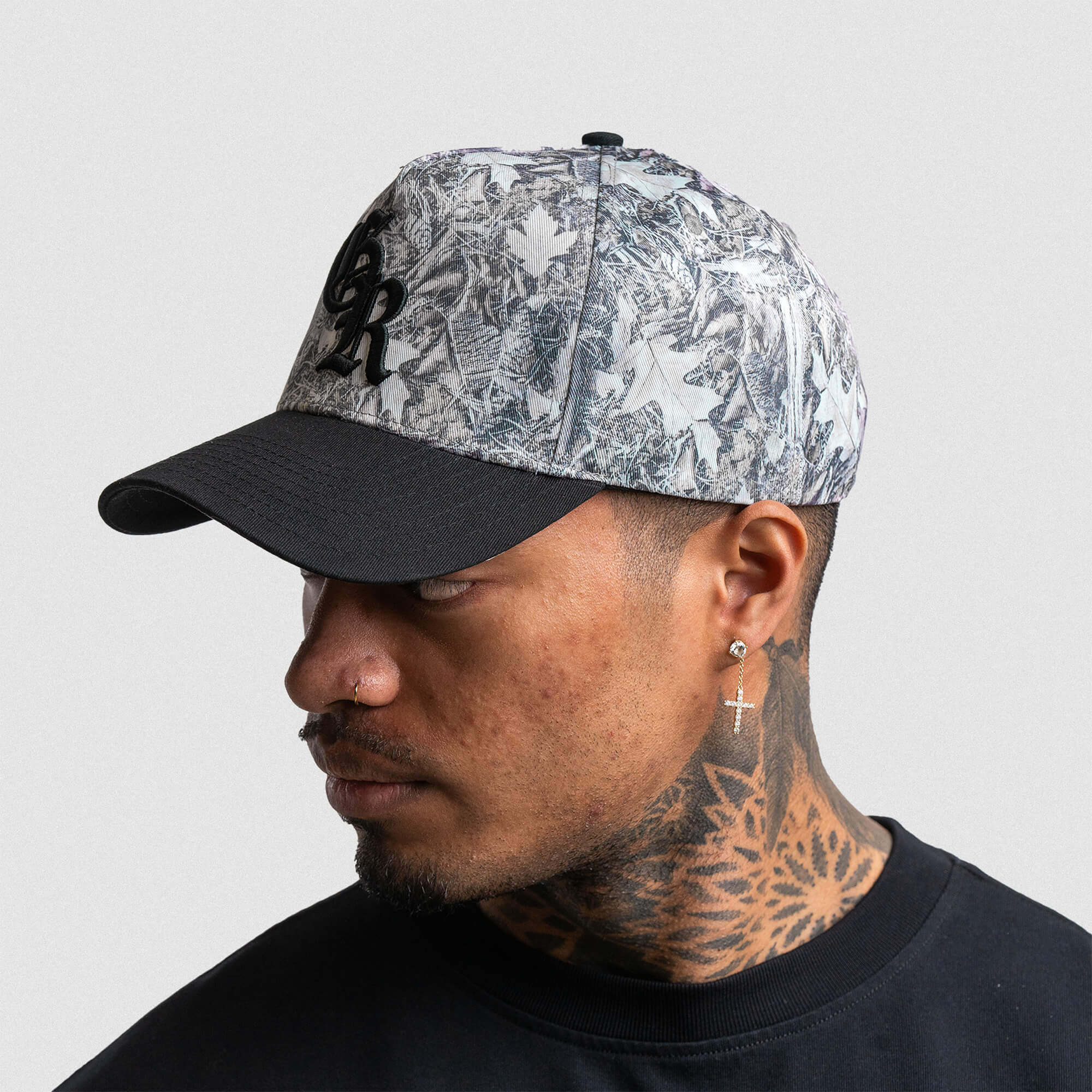 5 panel side camo black