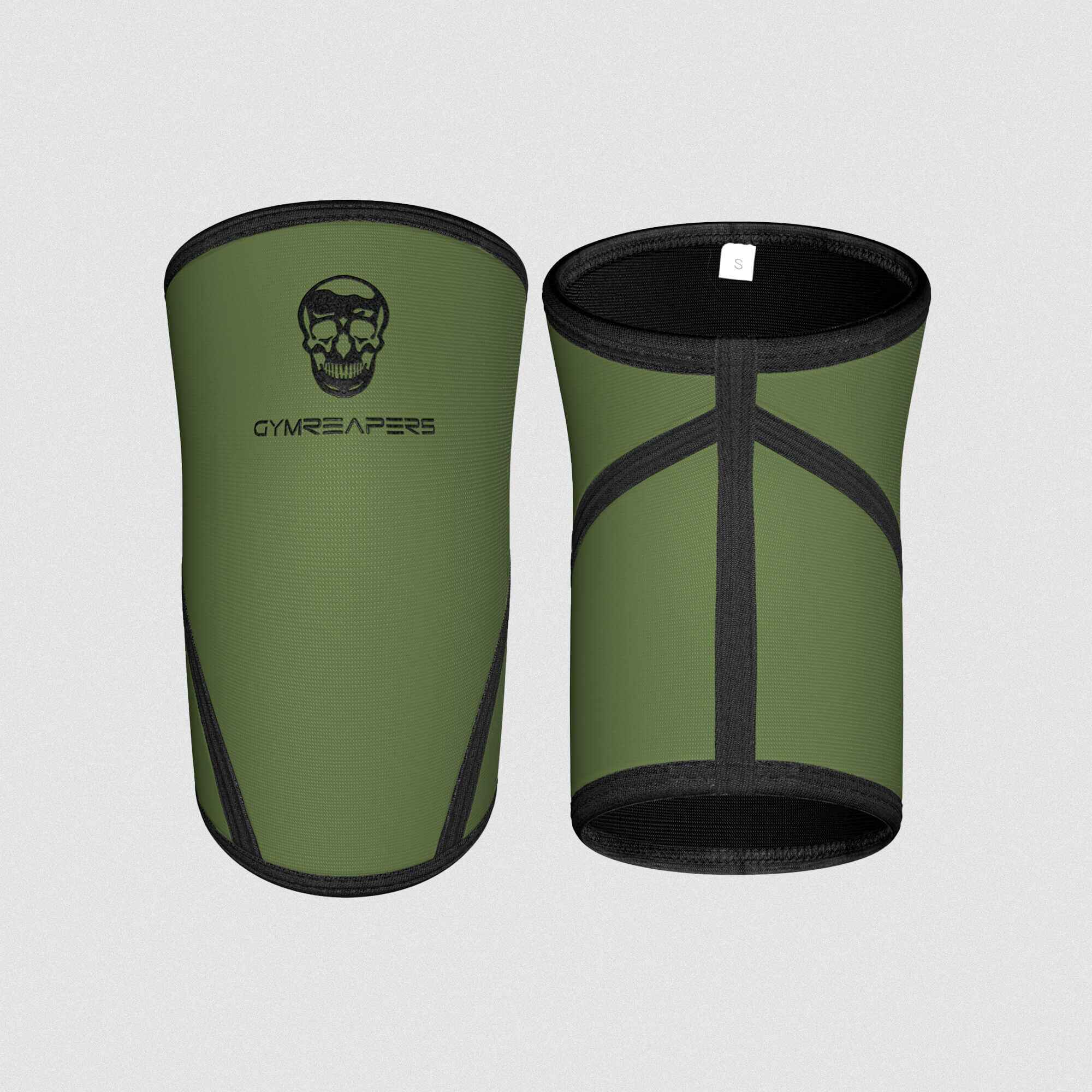 7mm knee sleeves green black front back