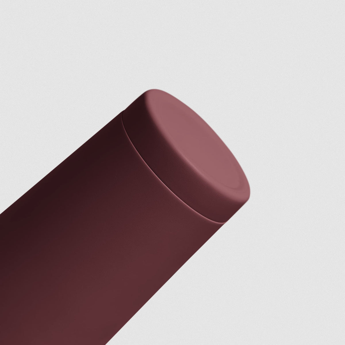 Burgundy red Stainless Steel Shaker on white background showcasing bottom of shaker