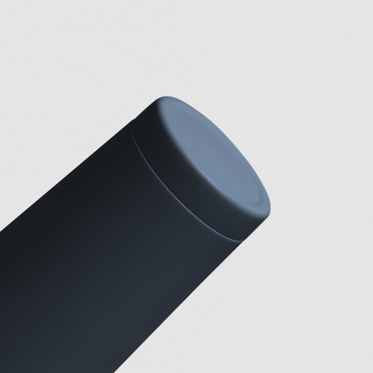 Navy blue Stainless Steel Shaker on white background showcasing bottom of shaker