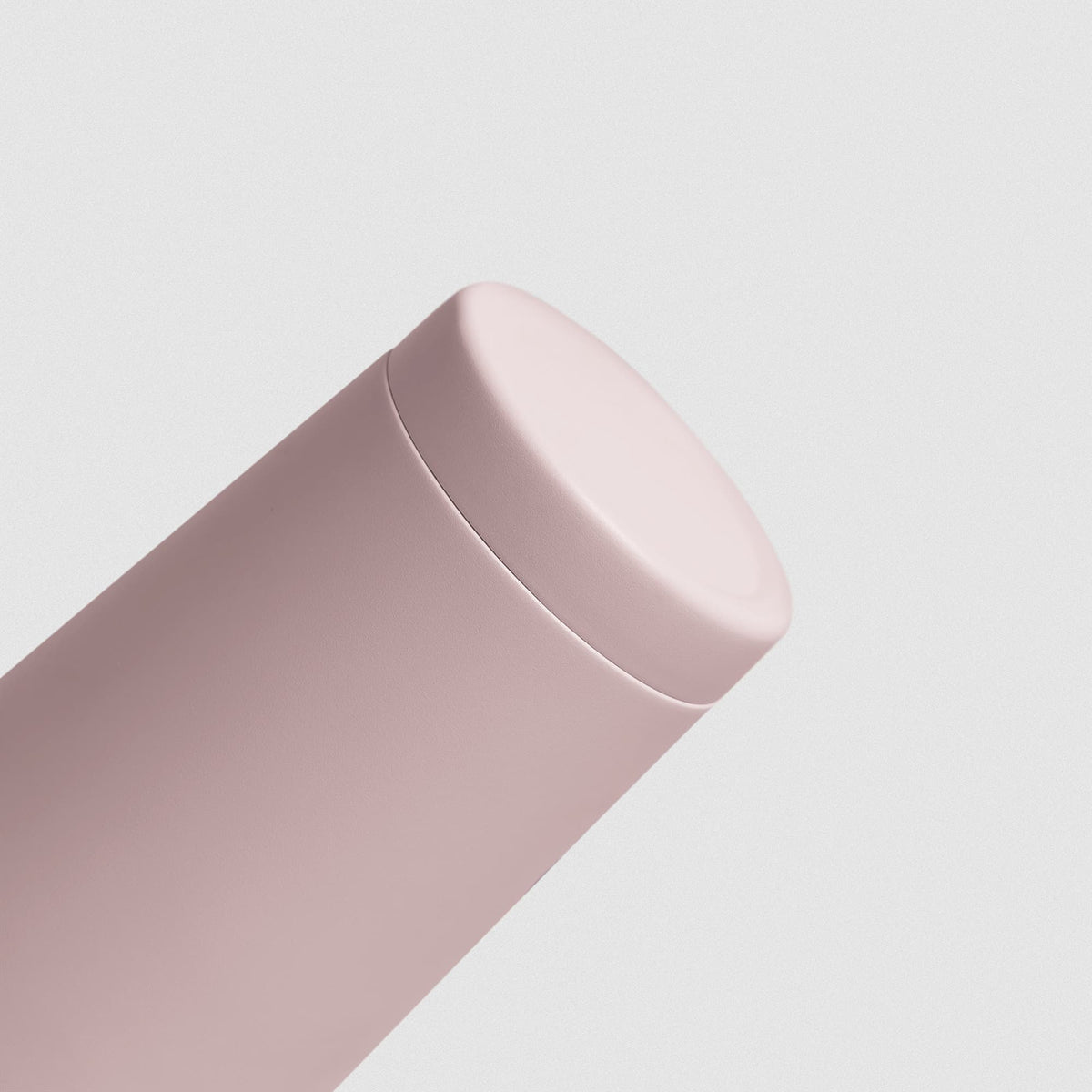 Light pink Stainless Steel Shaker on white background showcasing bottom of shaker