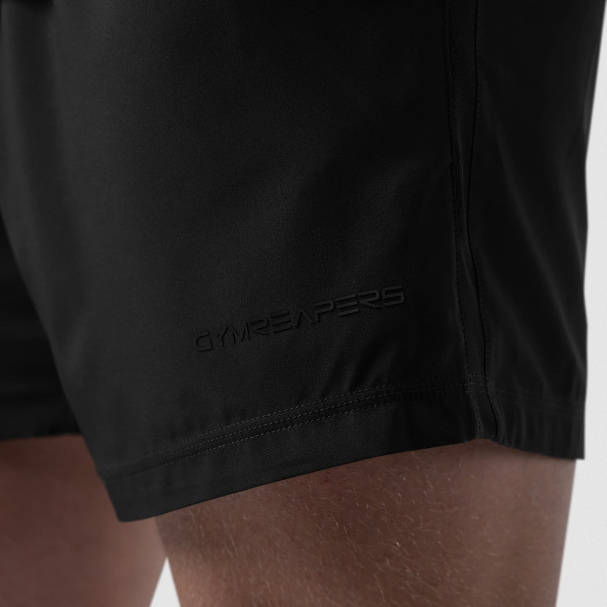 Axis 6" Lined Shorts - Black/Black hem detail