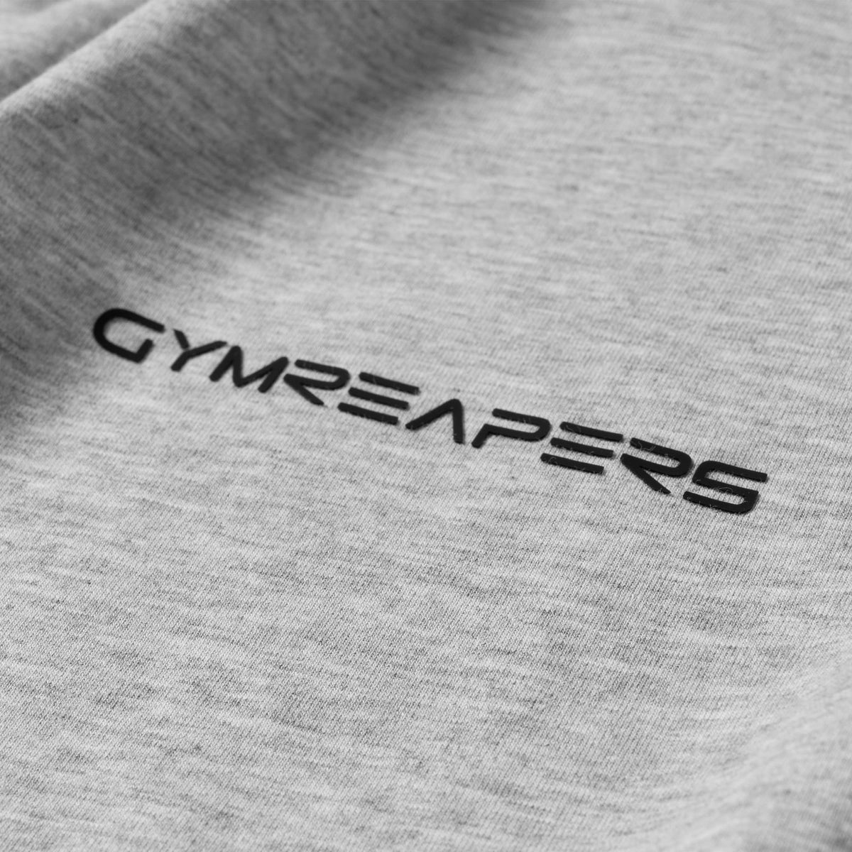 Axis Box Tee - Heather Gray Gymreapers logo detail