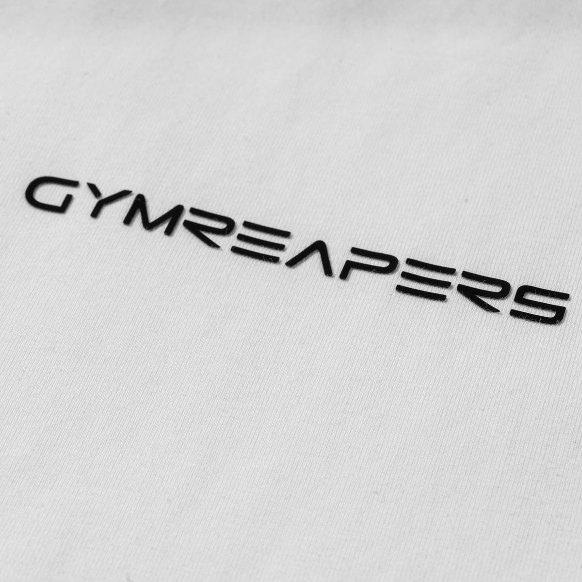Axis Muscle Tank - White Gymreapers logo detail