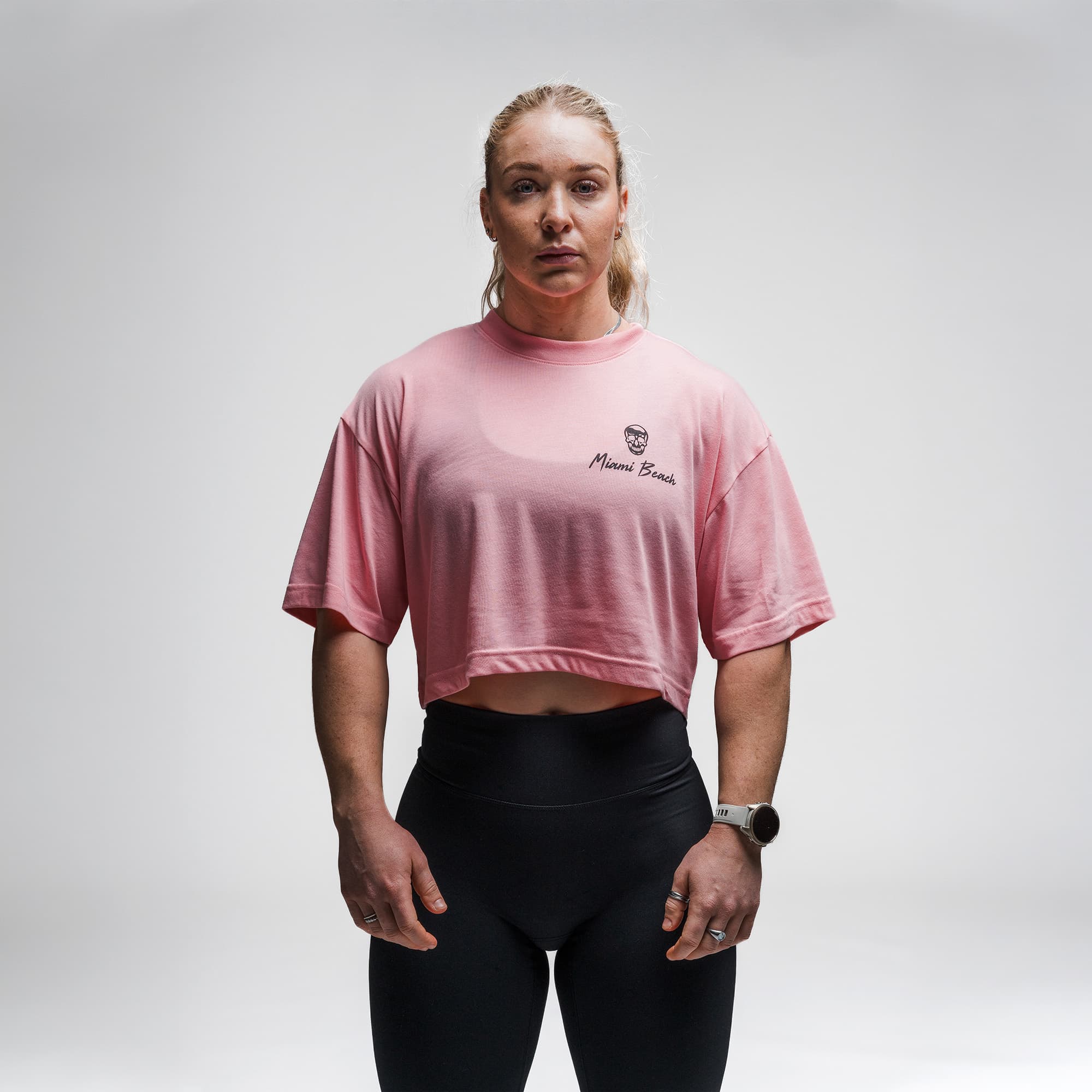 Heatstroke Cropped Tee - Pink