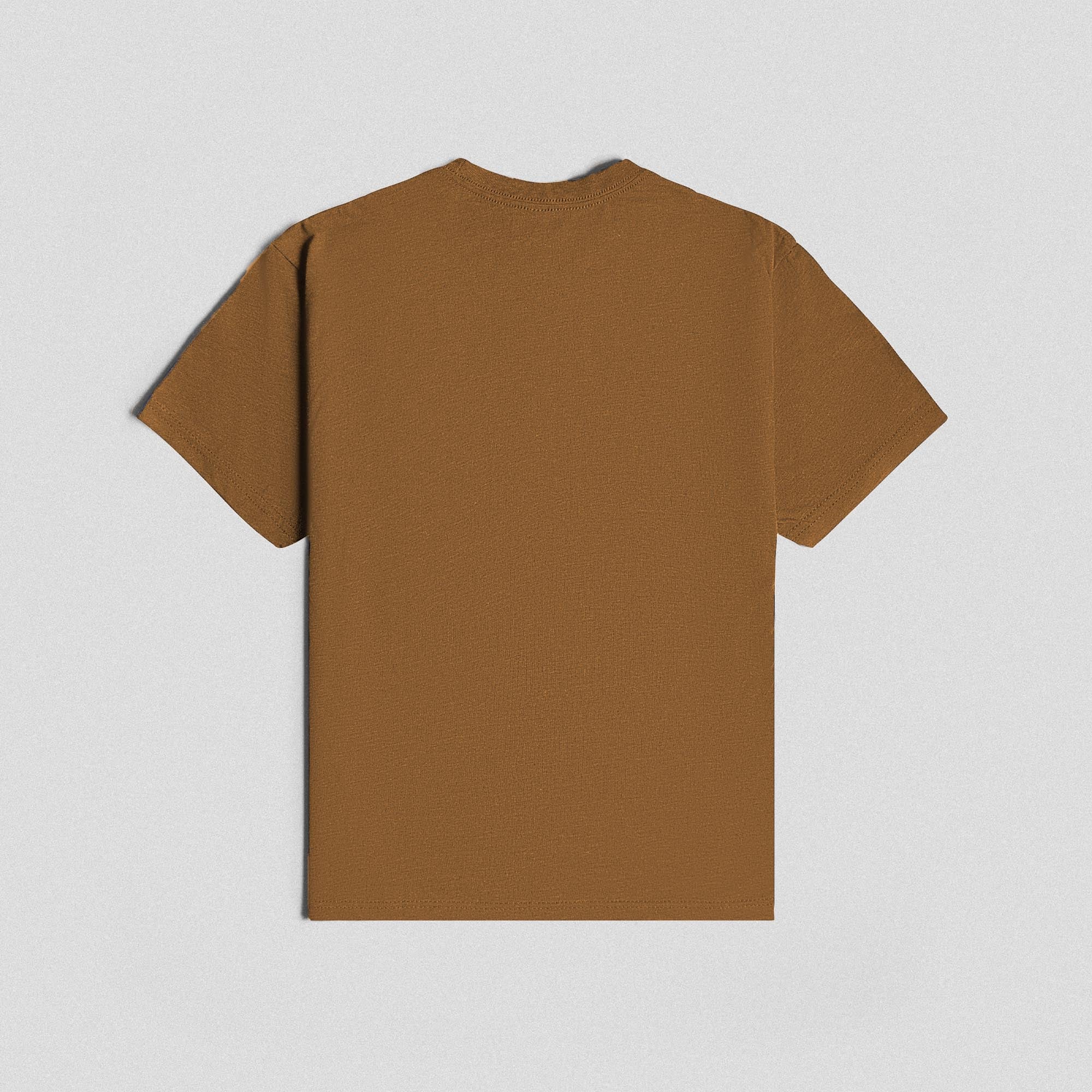 Coyote Brown Basic Shirt lay flat shot back view