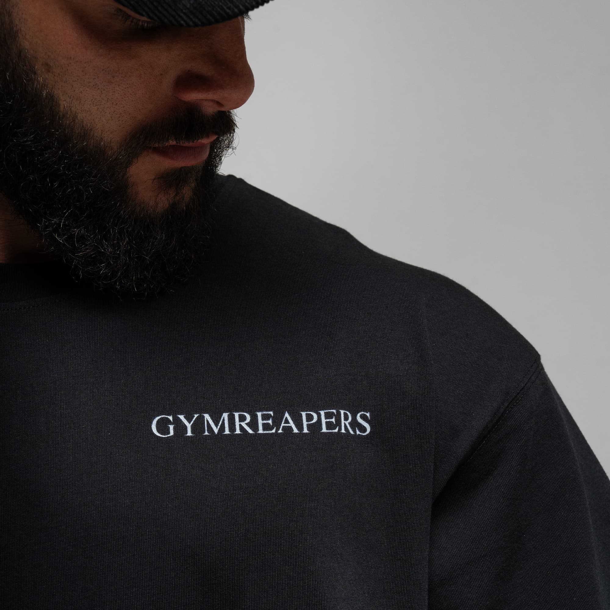 Athlete wearing Violent Faith Tee close up shot of front graphic