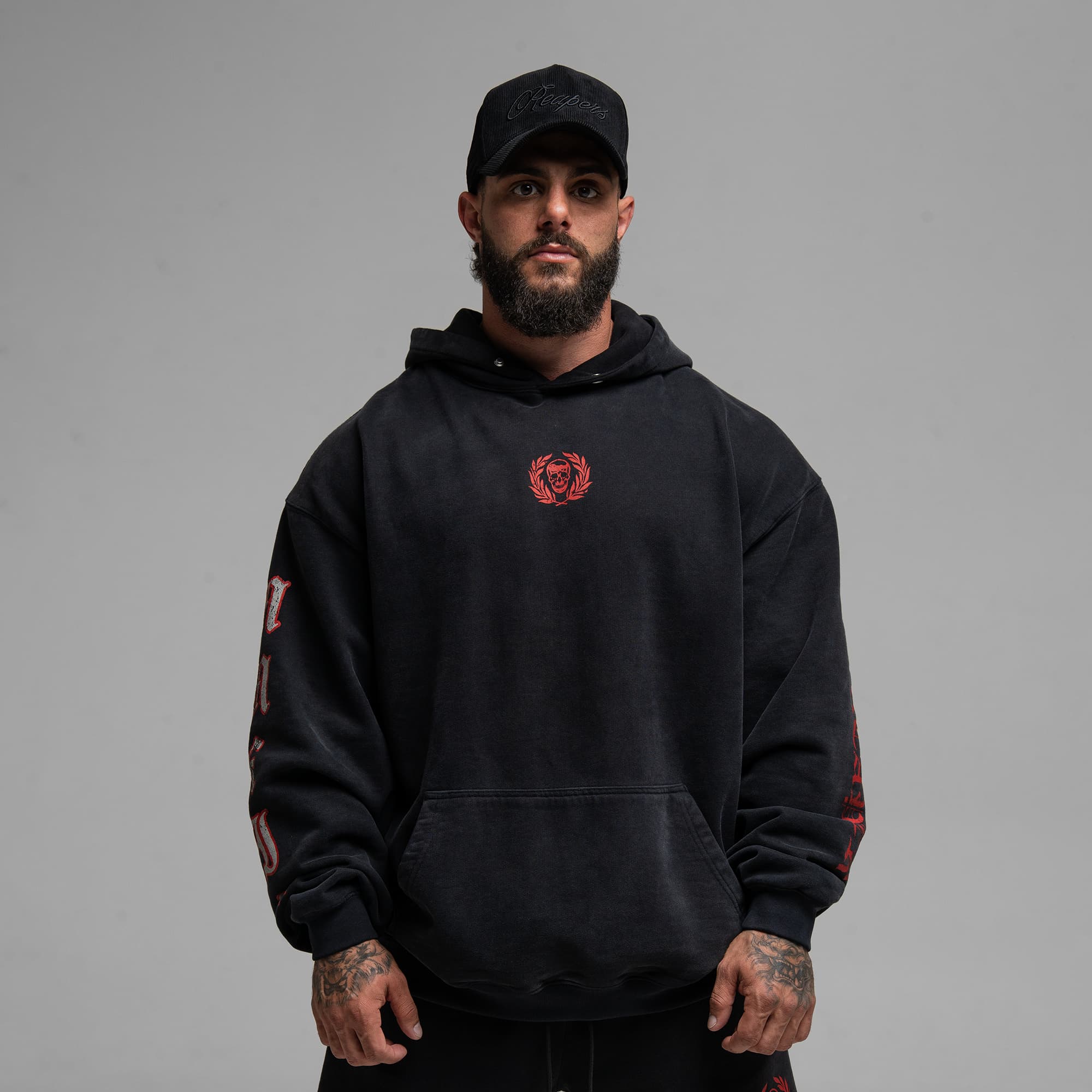 Athlete wearing the Loyalty Club Hoodie half body shot front view
