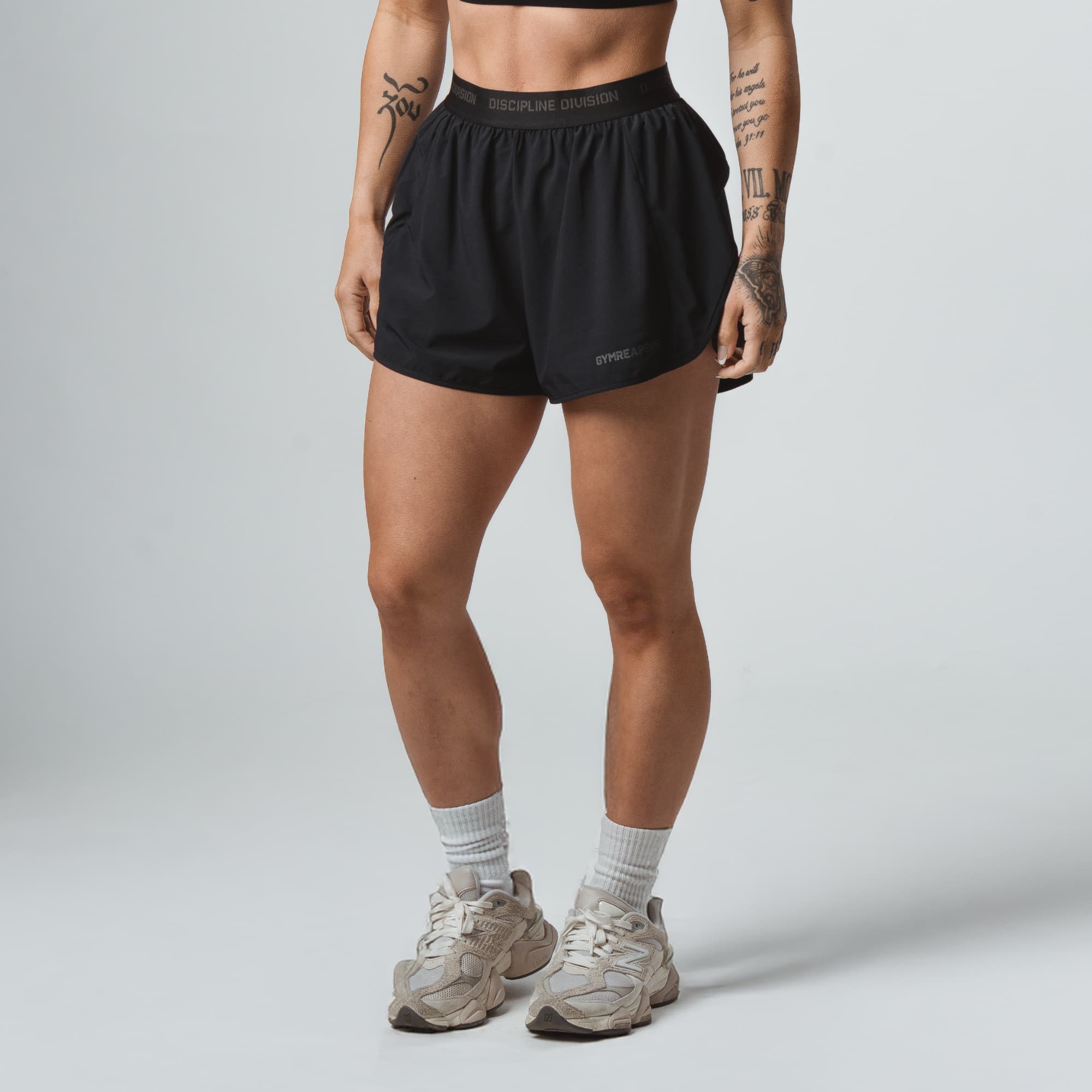 Discipline Division Womens Running Shorts bottom half view