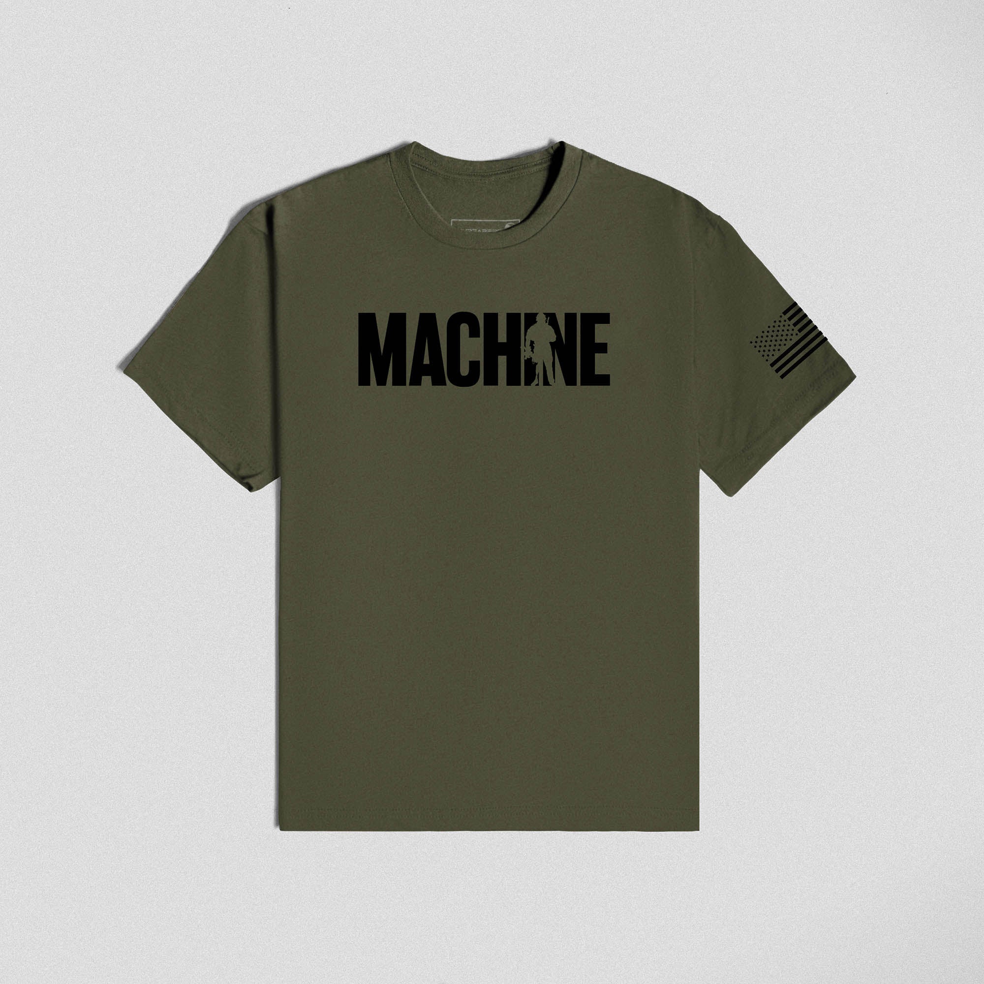 machine stamp tee green