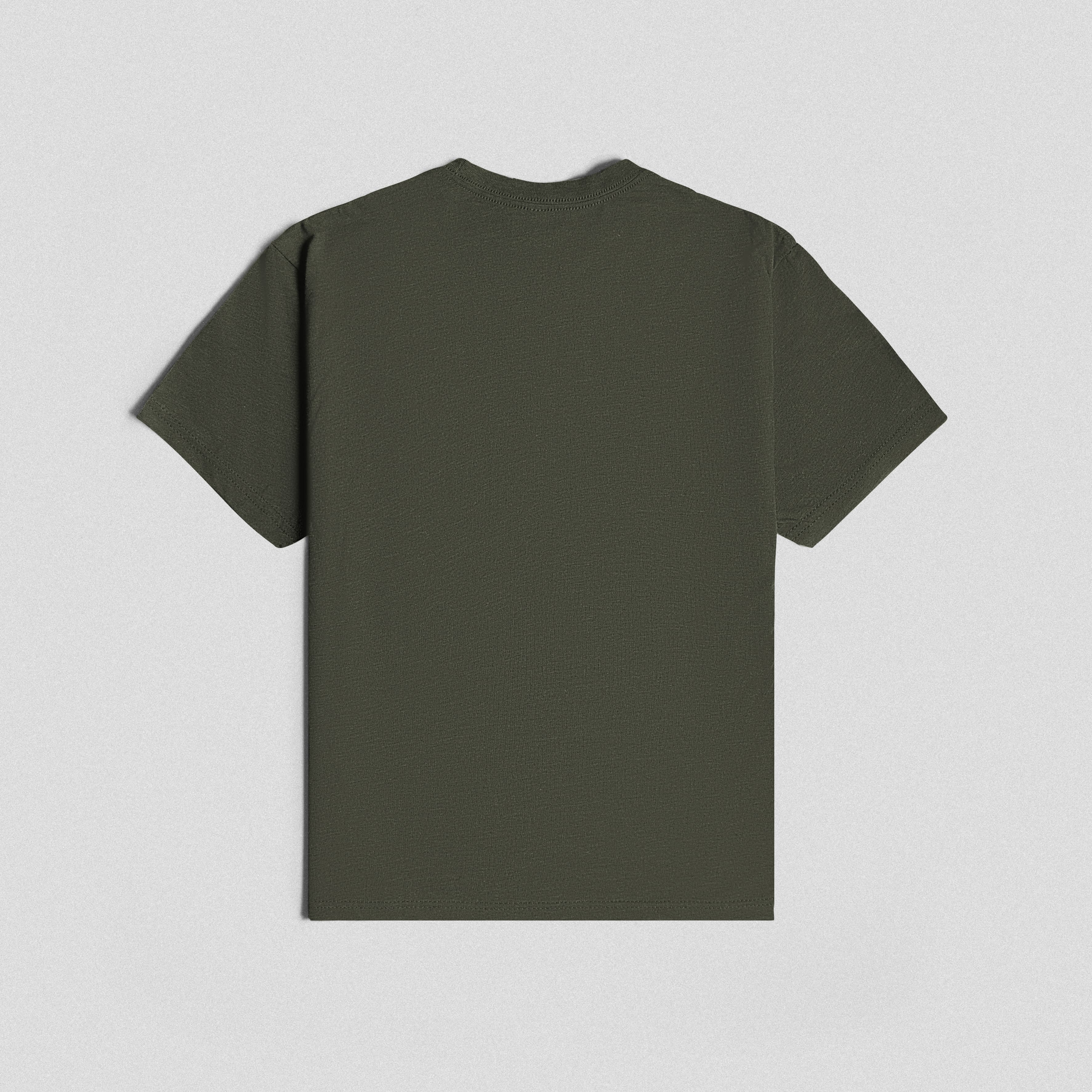 basic shirt ranger green black back