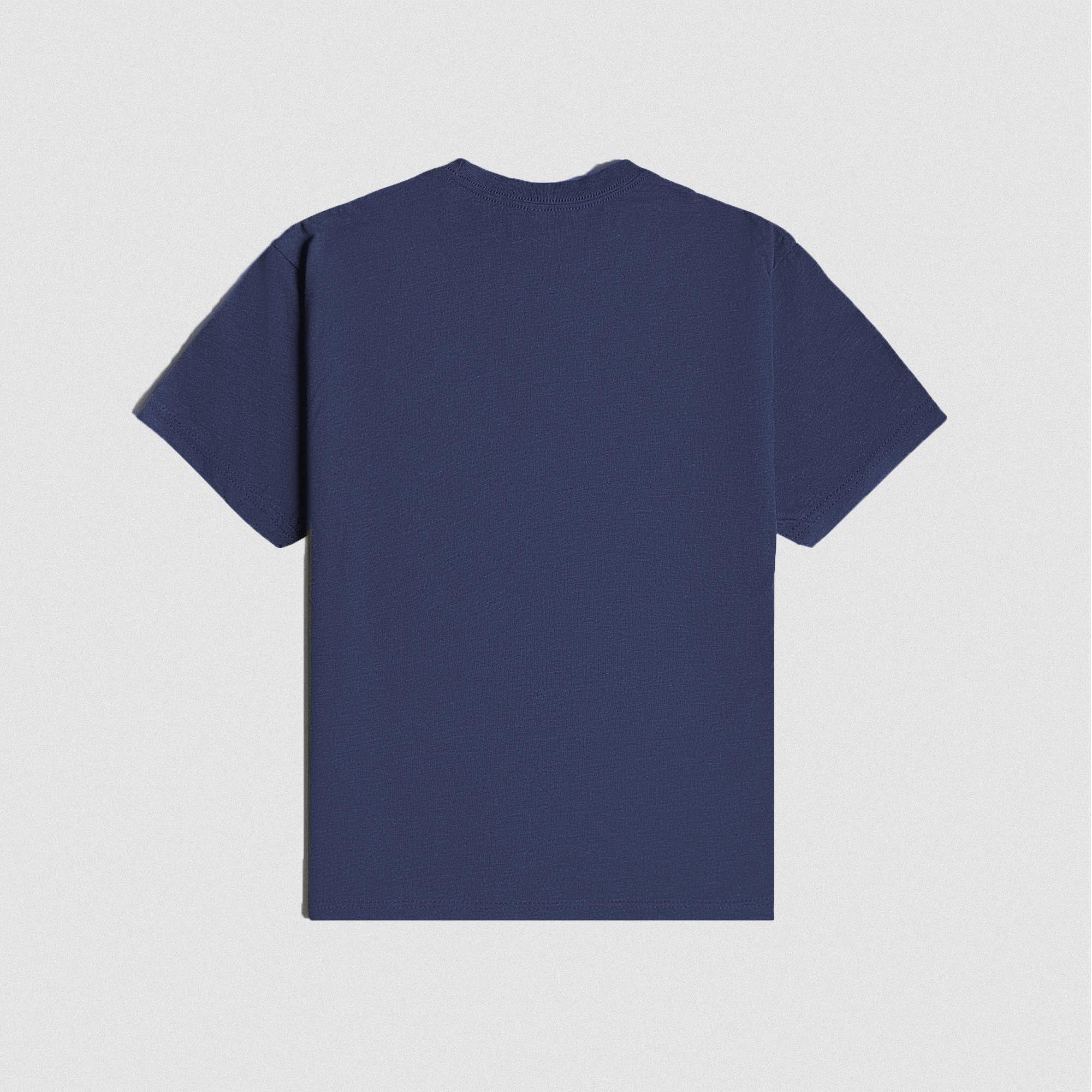 Royal Blue Basic Shirt lay flat back view