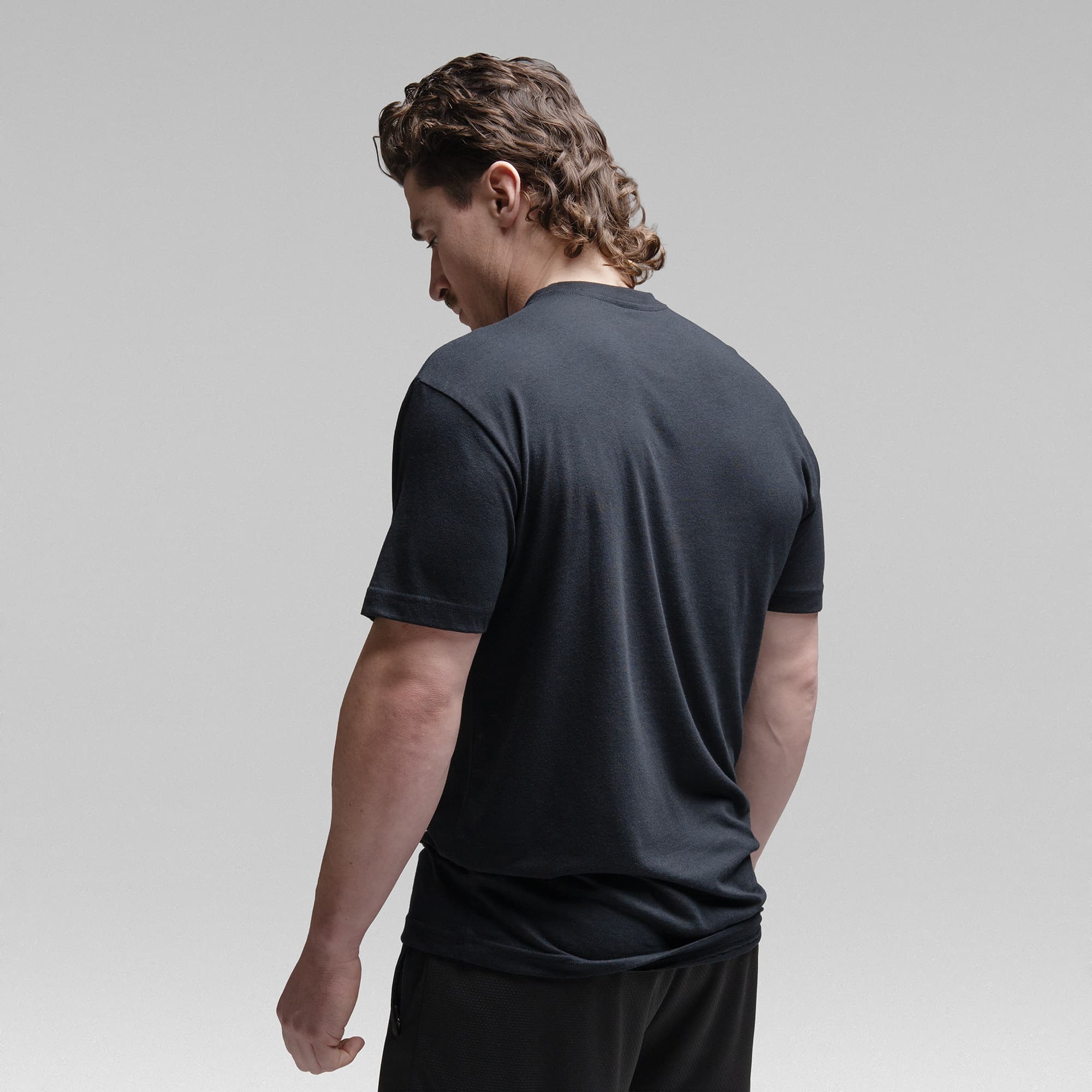 Active Tri-Blend Basic Tee - Black/Black
