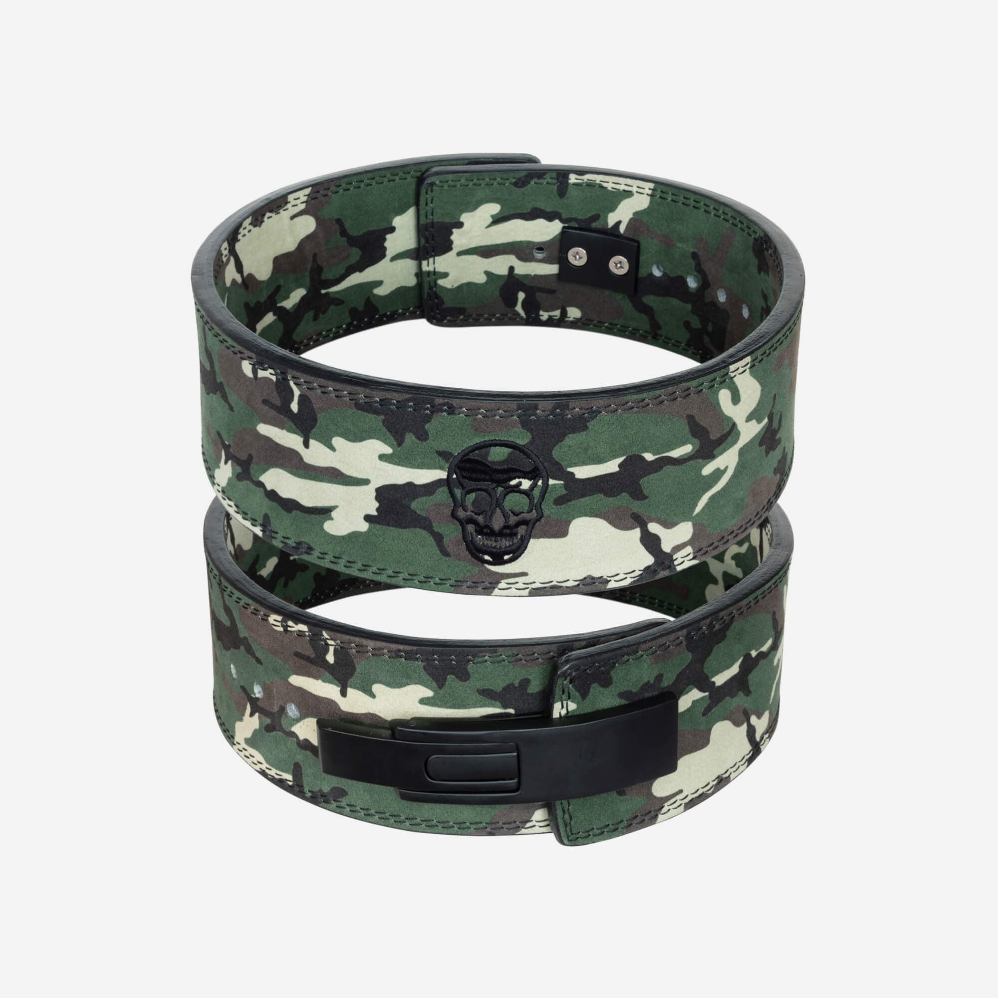 10mm lever belt woodland camo stacked