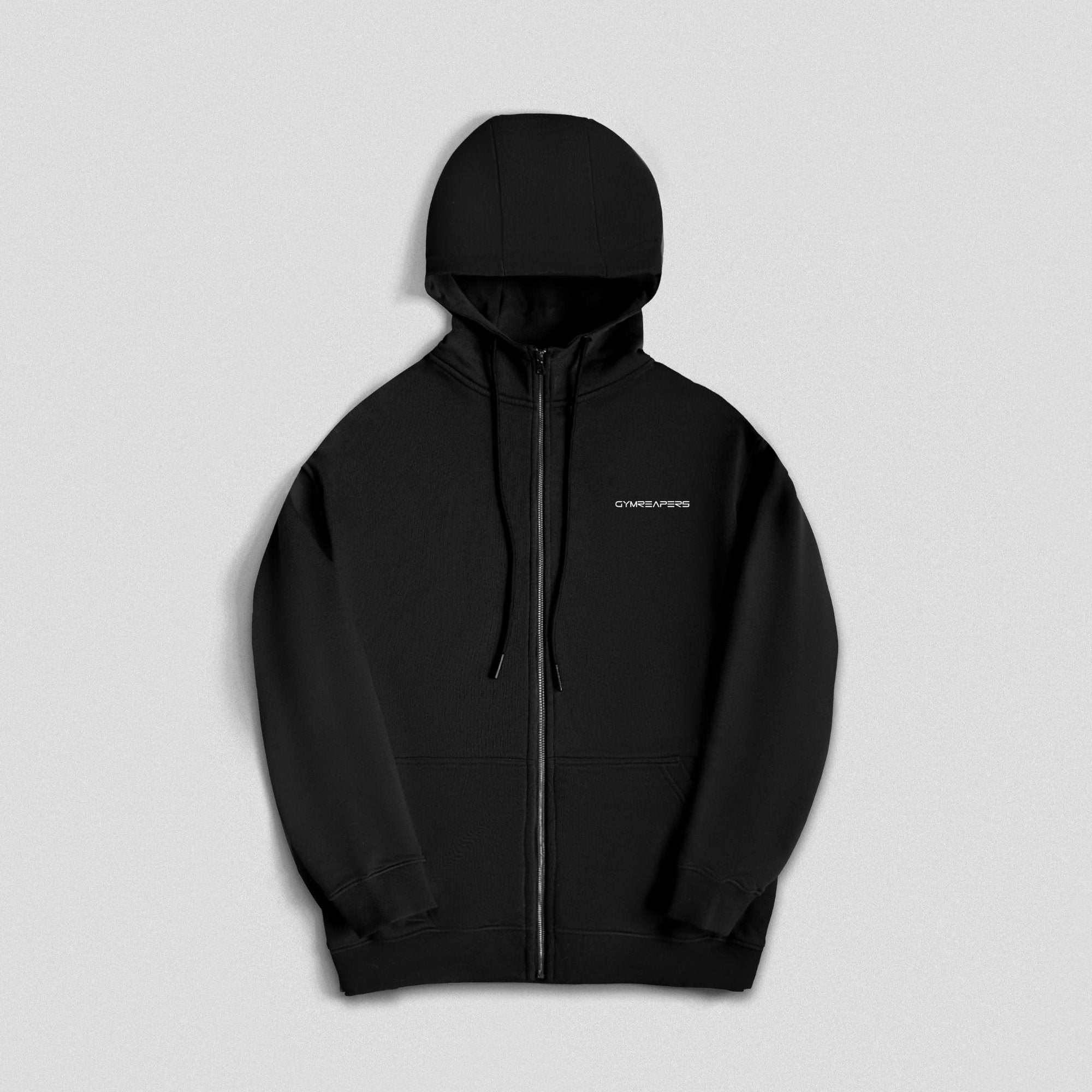 ascend zip up black white front