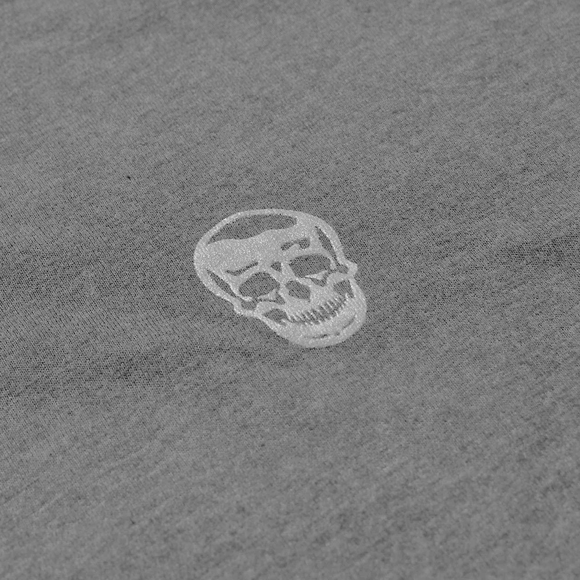 core shirt gray skull detail