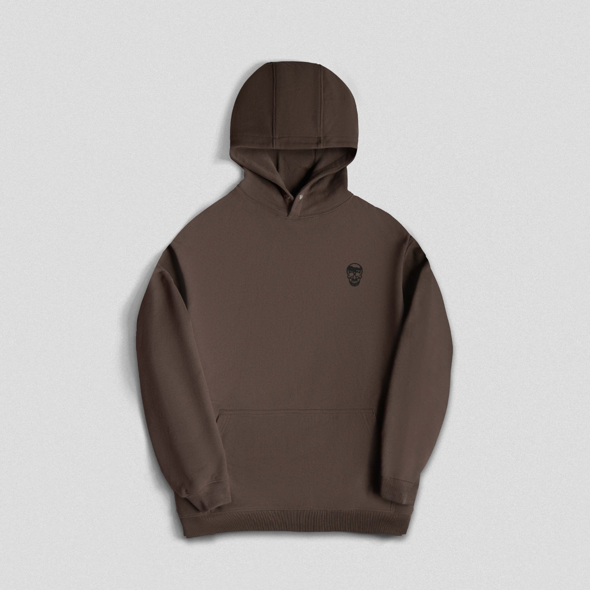 heavy weight hoodie toffee front