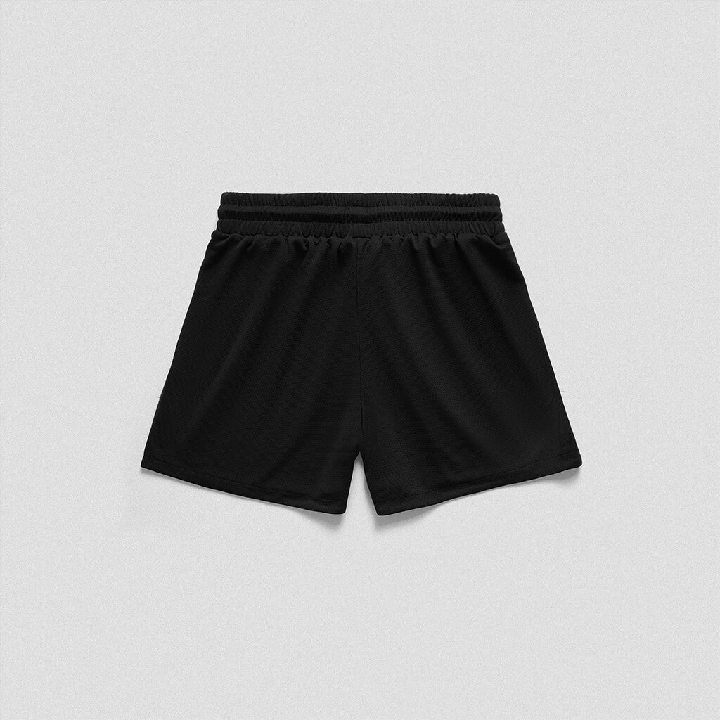 initial mesh shorts black back