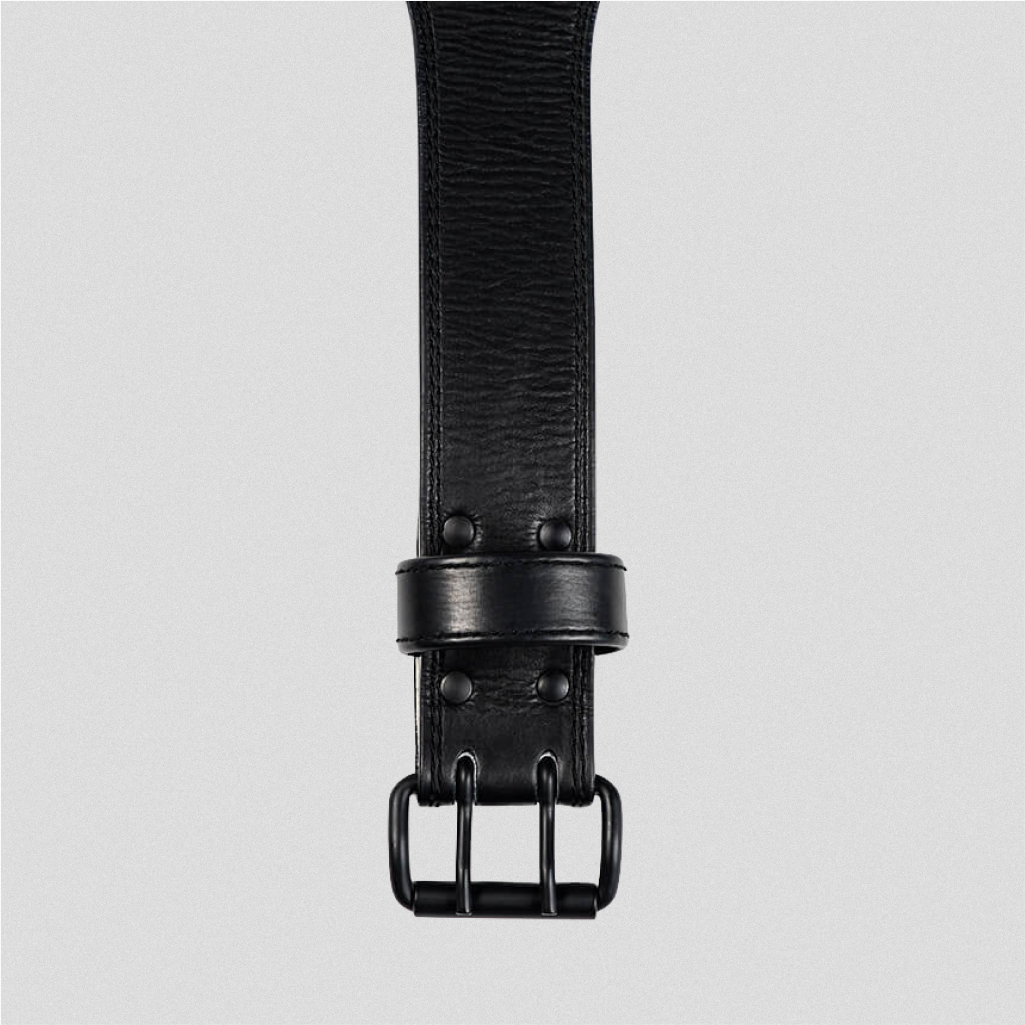 leather belt black extended