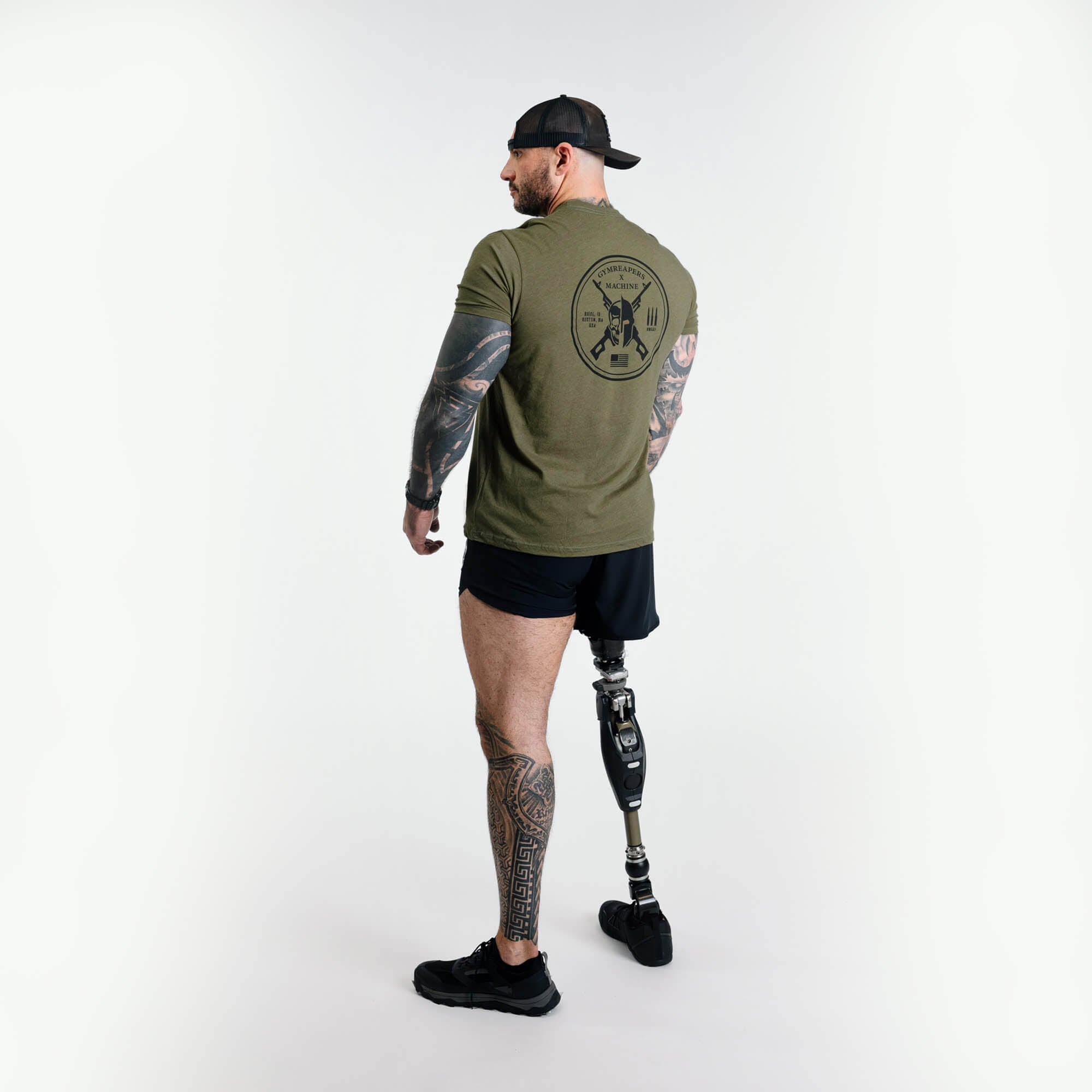 machine 54mm military green tee back full