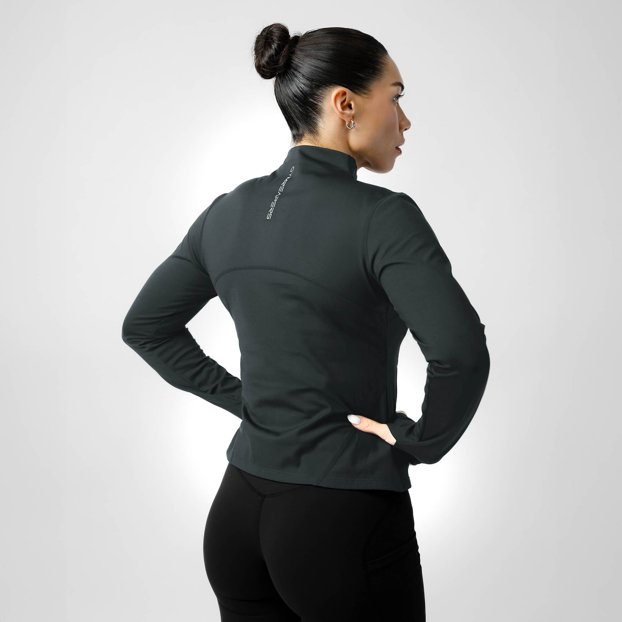 obsidian performance running jacket back