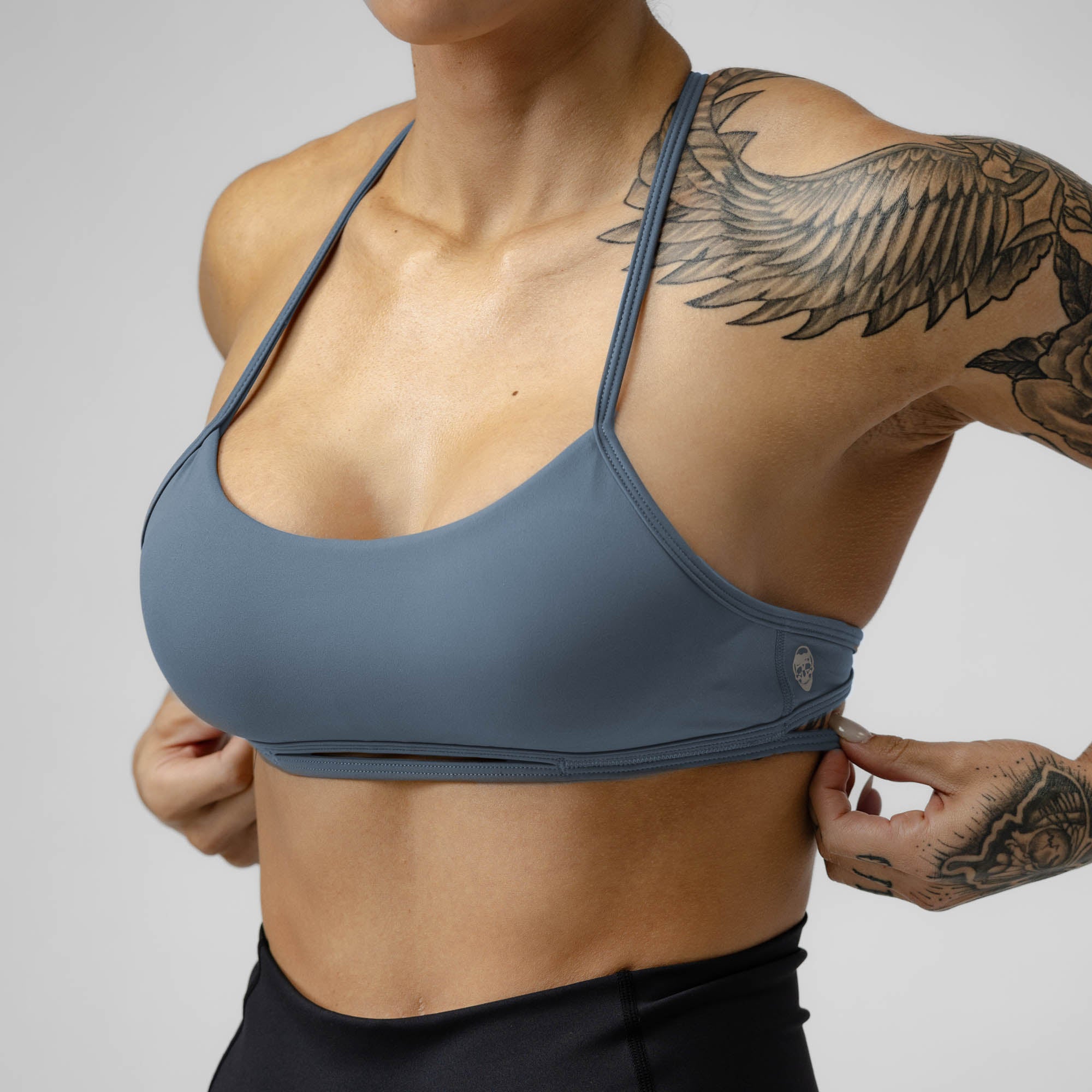 pale blue strategy bra front close up