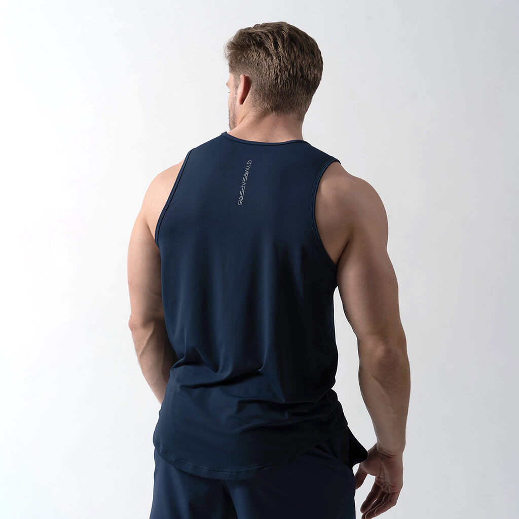 performance tank navy detail