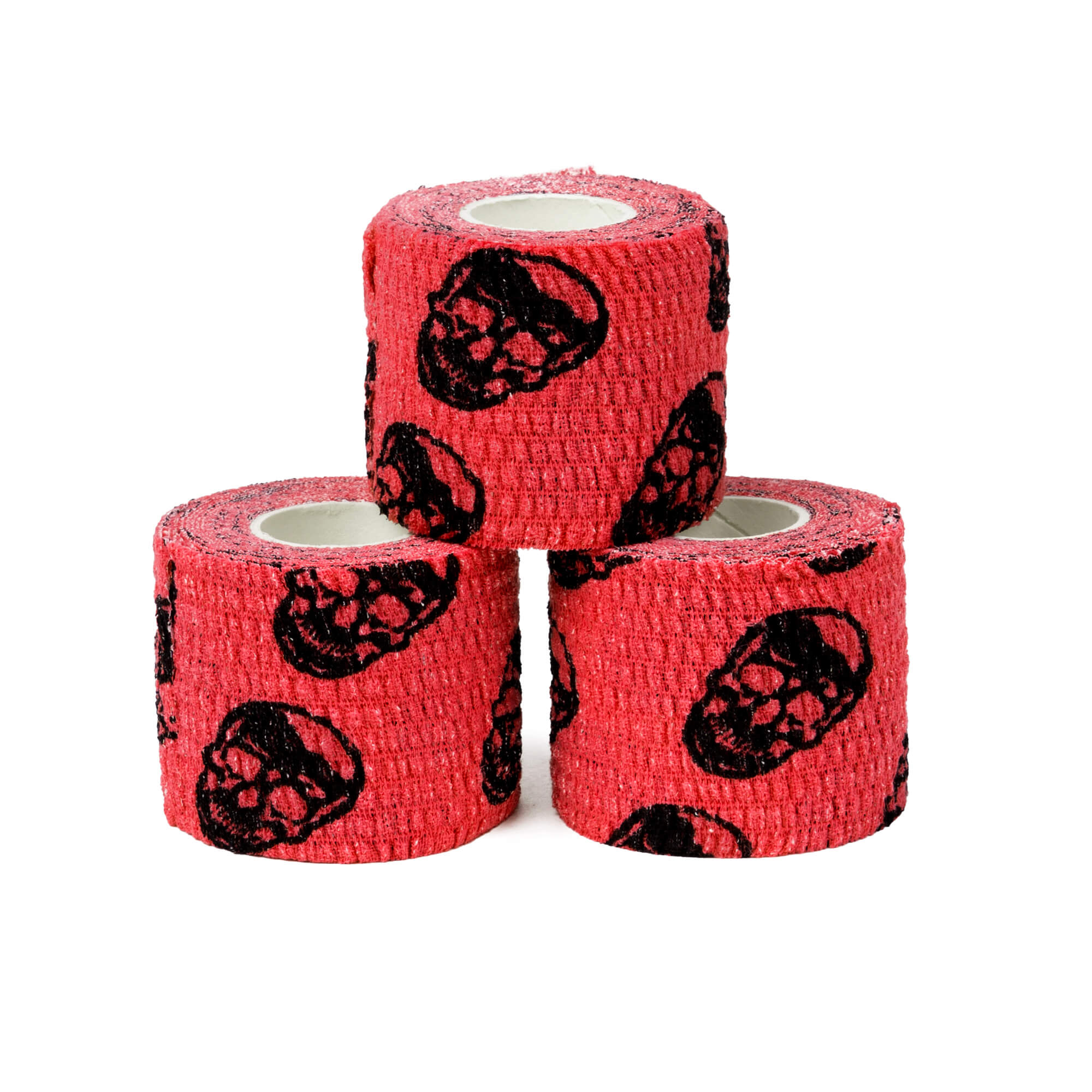 skull tape red stacked trio