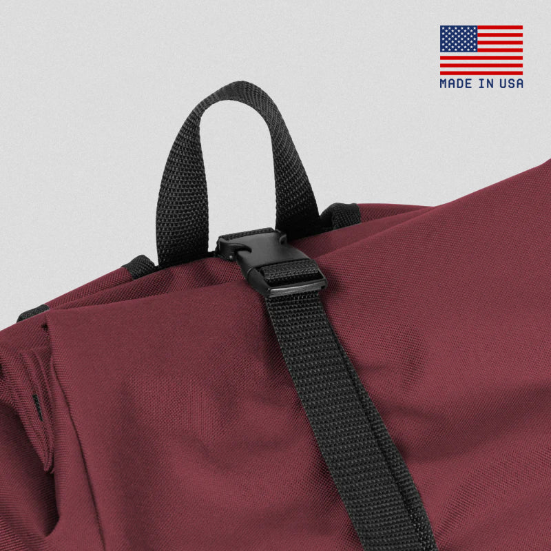 tombstone bag maroon clip