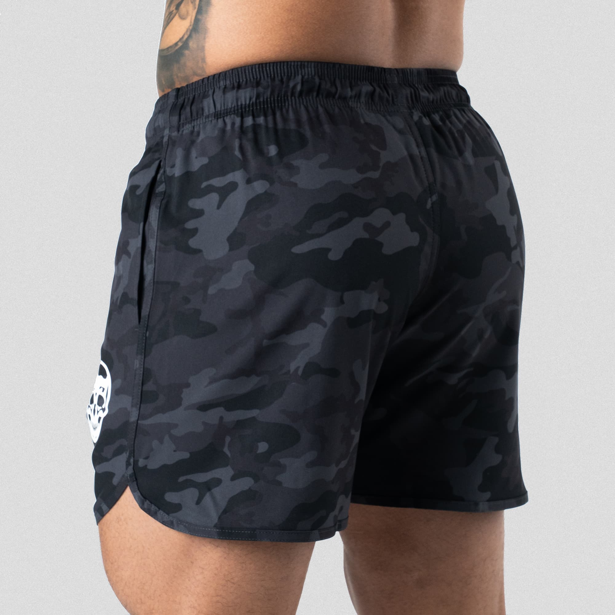 training shorts midnight camo back studio