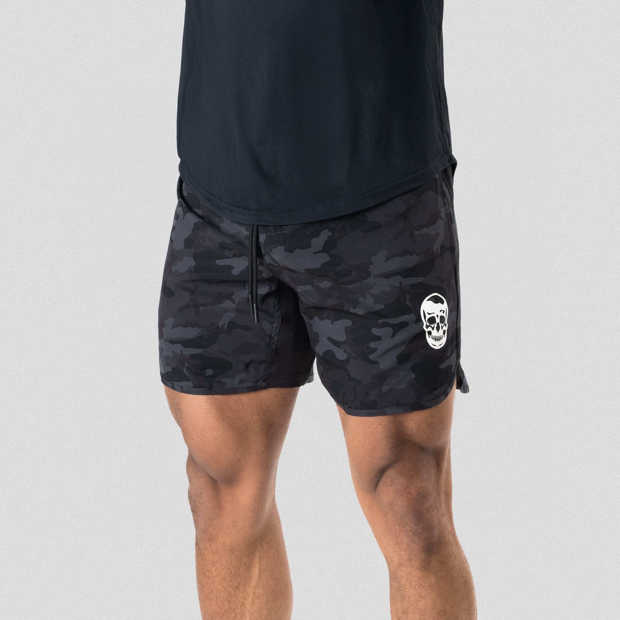 training shorts midnight camo front main studio