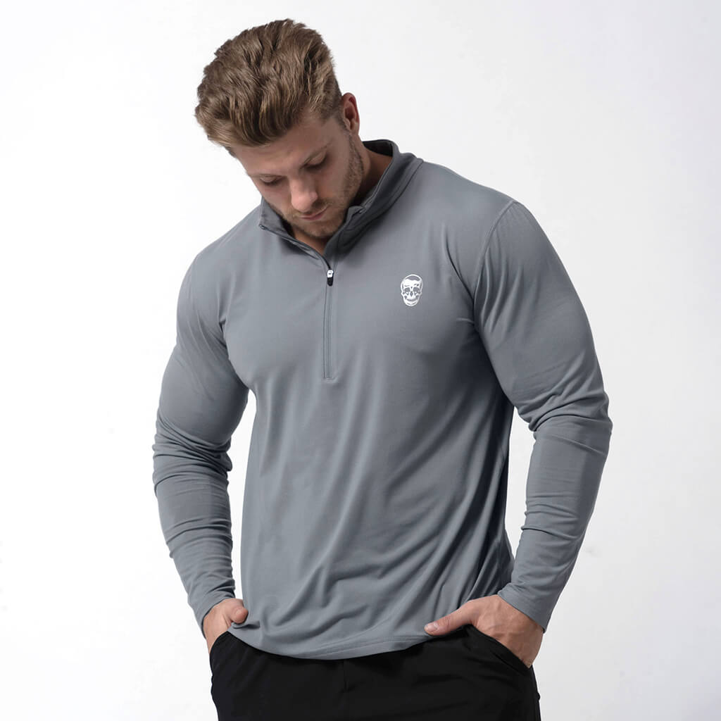 Gymreapers Men's Performance Quarter Zip - Steel